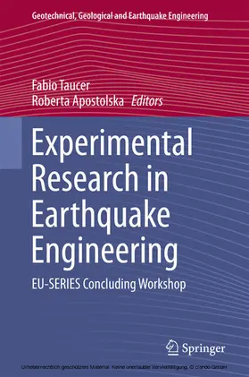 Taucer / Apostolska |  Experimental Research in Earthquake Engineering | eBook | Sack Fachmedien