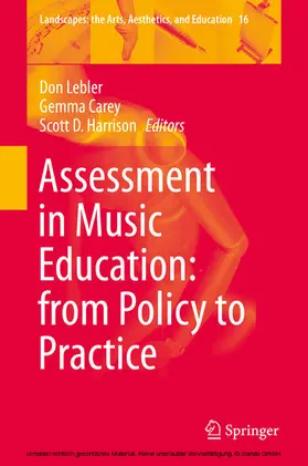 Lebler / Carey / Harrison | Assessment in Music Education: from Policy to Practice | E-Book | www.sack.de