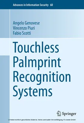 Genovese / Piuri / Scotti | Touchless Palmprint Recognition Systems | E-Book | sack.de
