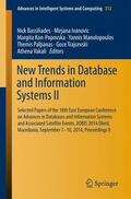 Bassiliades / Ivanovic / Kon-Popovska |  New Trends in Database and Information Systems II | Buch |  Sack Fachmedien