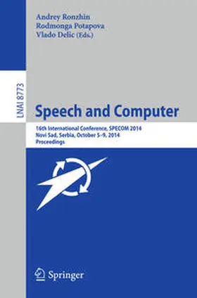 Ronzhin / Potapova / Vlado |  Speech and Computer | eBook | Sack Fachmedien