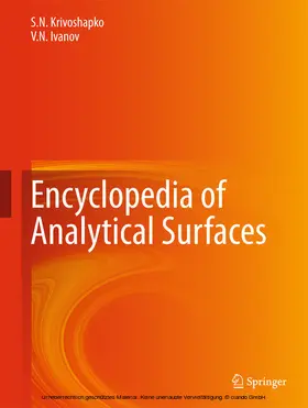 Krivoshapko / Ivanov | Encyclopedia of Analytical Surfaces | E-Book | sack.de