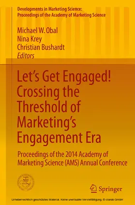 Obal / Krey / Bushardt |  Let's Get Engaged! Crossing the Threshold of Marketing’s Engagement Era | eBook | Sack Fachmedien