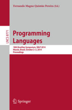 Quintao Pereira | Programming Languages | Buch | 978-3-319-11862-8 | sack.de