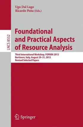 Peña / Dal Lago |  Foundational and Practical Aspects of Resource Analysis | Buch |  Sack Fachmedien