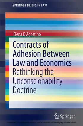 D'Agostino | Contracts of Adhesion Between Law and Economics | E-Book | www.sack.de