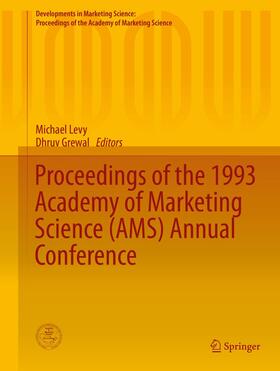 Grewal / Levy | Proceedings of the 1993 Academy of Marketing Science (AMS) Annual Conference | Buch | 978-3-319-13158-0 | sack.de