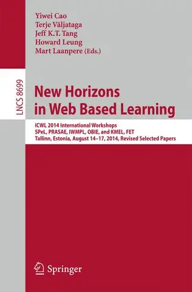 Cao / Väljataga / Laanpere |  New Horizons in Web Based Learning | Buch |  Sack Fachmedien