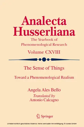 Ales Bello |  The Sense of Things | eBook | Sack Fachmedien