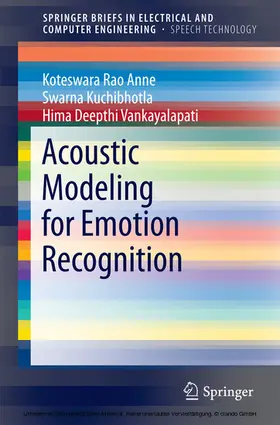 Anne / Kuchibhotla / Vankayalapati | Acoustic Modeling for Emotion Recognition | E-Book | sack.de