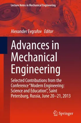 Evgrafov |  Advances in Mechanical Engineering | Buch |  Sack Fachmedien