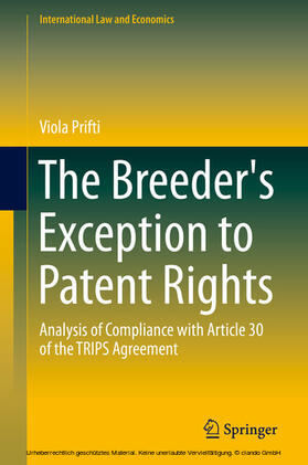 Prifti | The Breeder's Exception to Patent Rights | E-Book | sack.de