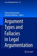 Dahlman / Bustamante |  Argument Types and Fallacies in Legal Argumentation | Buch |  Sack Fachmedien