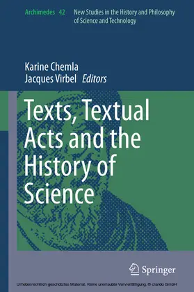 Chemla / Virbel |  Texts, Textual Acts and the History of Science | eBook | Sack Fachmedien