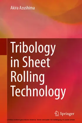 Azushima | Tribology in Sheet Rolling Technology | E-Book | sack.de