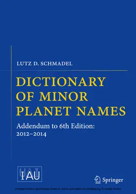 Schmadel | Dictionary of Minor Planet Names | E-Book | www.sack.de