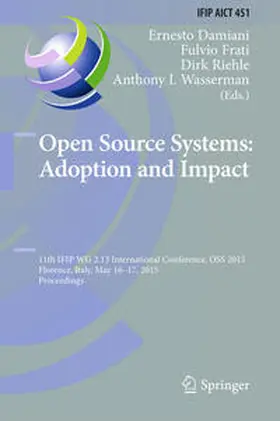Damiani / Frati / Riehle | Open Source Systems: Adoption and Impact | E-Book | sack.de