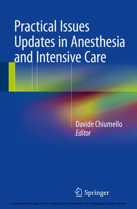 Chiumello |  Practical Issues Updates in Anesthesia and Intensive Care | eBook | Sack Fachmedien