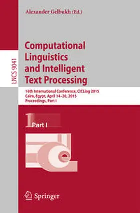 Gelbukh | Computational Linguistics and Intelligent Text Processing | E-Book | www.sack.de