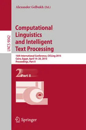 Gelbukh | Computational Linguistics and Intelligent Text Processing | E-Book | sack.de