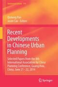Cao / Pan |  Recent Developments in Chinese Urban Planning | Buch |  Sack Fachmedien