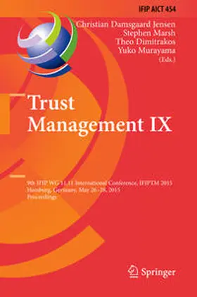 Damsgaard Jensen / Marsh / Dimitrakos | Trust Management IX | E-Book | sack.de