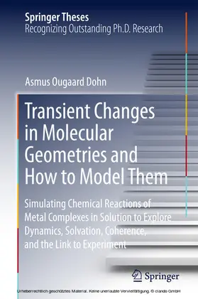 Dohn |  Transient Changes in Molecular Geometries and How to Model Them | eBook | Sack Fachmedien