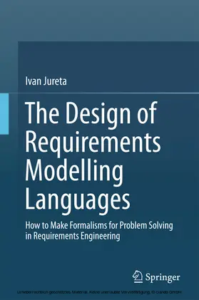 Jureta |  The Design of Requirements Modelling Languages | eBook | Sack Fachmedien