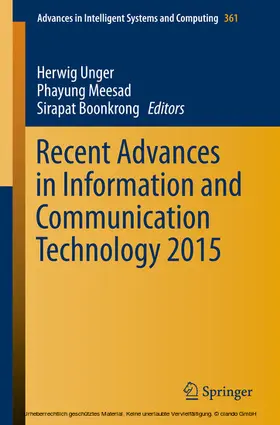 Unger / Meesad / Boonkrong | Recent Advances in Information and Communication Technology 2015 | E-Book | sack.de