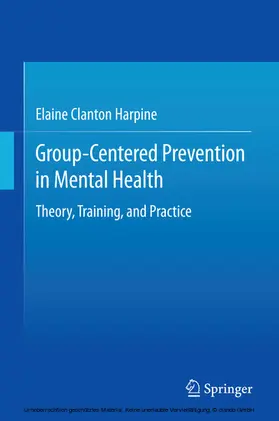 Clanton Harpine |  Group-Centered Prevention in Mental Health | eBook | Sack Fachmedien