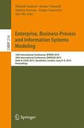 Gaaloul / Schmidt / Ma |  Enterprise, Business-Process and Information Systems Modeling | Buch |  Sack Fachmedien