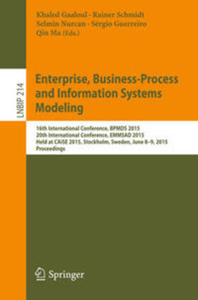 Gaaloul / Schmidt / Nurcan | Enterprise, Business-Process and Information Systems Modeling | E-Book | sack.de