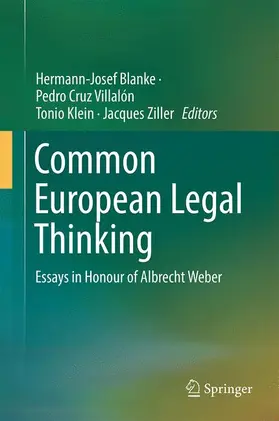 Blanke / Ziller / Cruz Villalón |  Common European Legal Thinking | Buch |  Sack Fachmedien