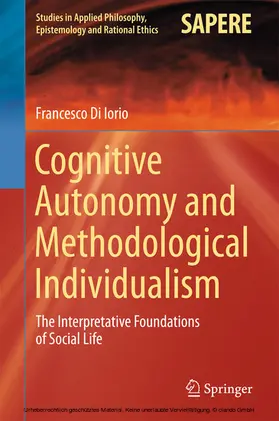 Di Iorio | Cognitive Autonomy and Methodological Individualism | E-Book | sack.de
