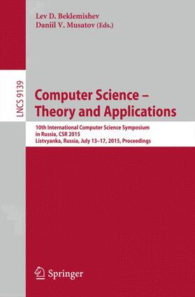Musatov / Beklemishev |  Computer Science -- Theory and Applications | Buch |  Sack Fachmedien