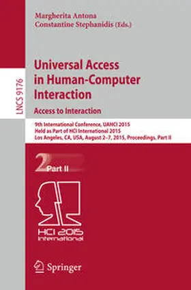 Antona / Stephanidis | Universal Access in Human-Computer Interaction. Access to Interaction | E-Book | sack.de