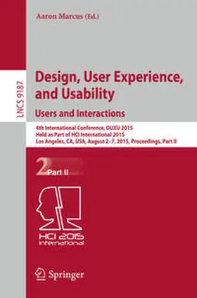 Marcus |  Design, User Experience, and Usability: Users and Interactions | eBook | Sack Fachmedien