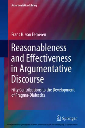 van Eemeren | Reasonableness and Effectiveness in Argumentative Discourse | E-Book | www.sack.de