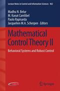 Belur / Scherpen / Camlibel |  Mathematical Control Theory II | Buch |  Sack Fachmedien