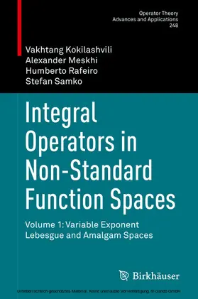 Kokilashvili / Meskhi / Rafeiro | Integral Operators in Non-Standard Function Spaces | E-Book | sack.de