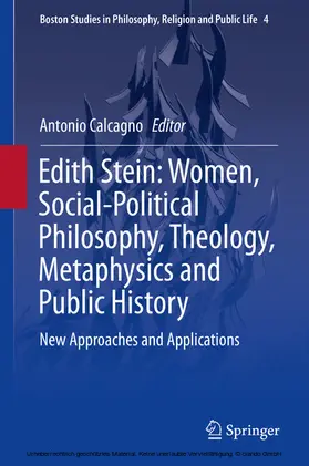 Calcagno | Edith Stein: Women, Social-Political Philosophy, Theology, Metaphysics and Public History | E-Book | www.sack.de