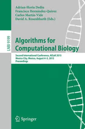 Dediu / Hernández-Quiroz / Martín-Vide |  Algorithms for Computational Biology | eBook | Sack Fachmedien
