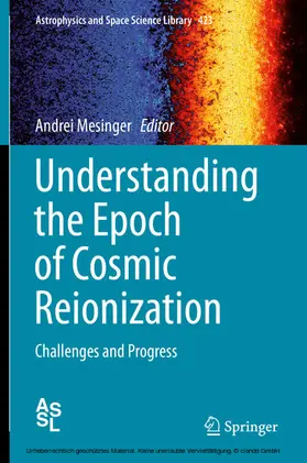 Mesinger |  Understanding the Epoch of Cosmic Reionization | eBook | Sack Fachmedien