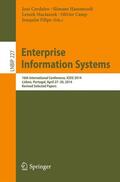 Cordeiro / Hammoudi / Filipe |  Enterprise Information Systems | Buch |  Sack Fachmedien