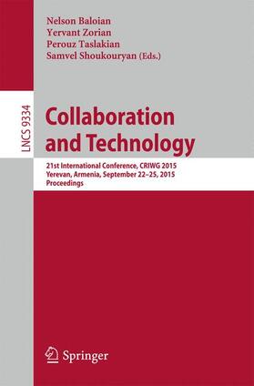 Baloian / Shoukouryan / Zorian |  Collaboration and Technology | Buch |  Sack Fachmedien
