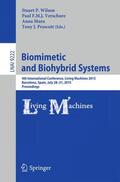 Wilson / Prescott / Verschure |  Biomimetic and Biohybrid Systems | Buch |  Sack Fachmedien