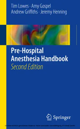 Lowes / Gospel / Griffiths |  Pre-Hospital Anesthesia Handbook | eBook | Sack Fachmedien