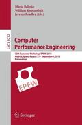 Beltrán / Bradley / Knottenbelt |  Computer Performance Engineering | Buch |  Sack Fachmedien