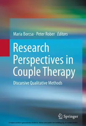 Borcsa / Rober |  Research Perspectives in Couple Therapy | eBook | Sack Fachmedien