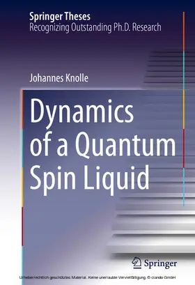 Knolle | Dynamics of a Quantum Spin Liquid | E-Book | www.sack.de